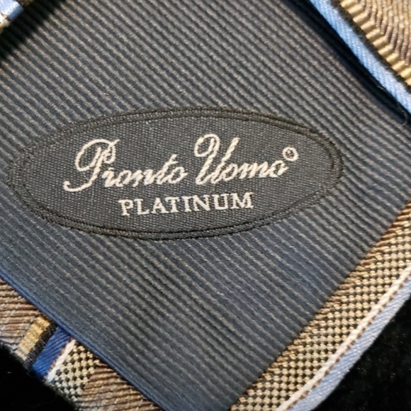 Pronto Uomo Platinim Striped Tie 3" Width stripes - Picture 5 of 9